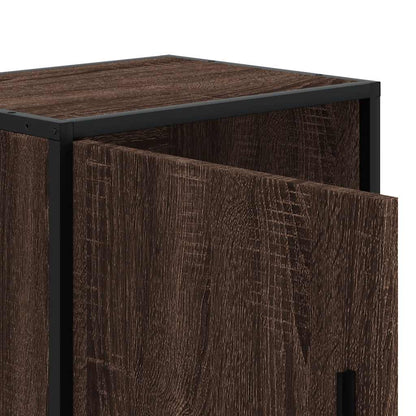 Bedside Cabinets 2 pcs Brown Oak 40x31x50 cm Engineered Wood and Metal