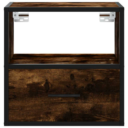 Wall-mounted Bedside Cabinet Smoked Oak 40x31x39.5 cm