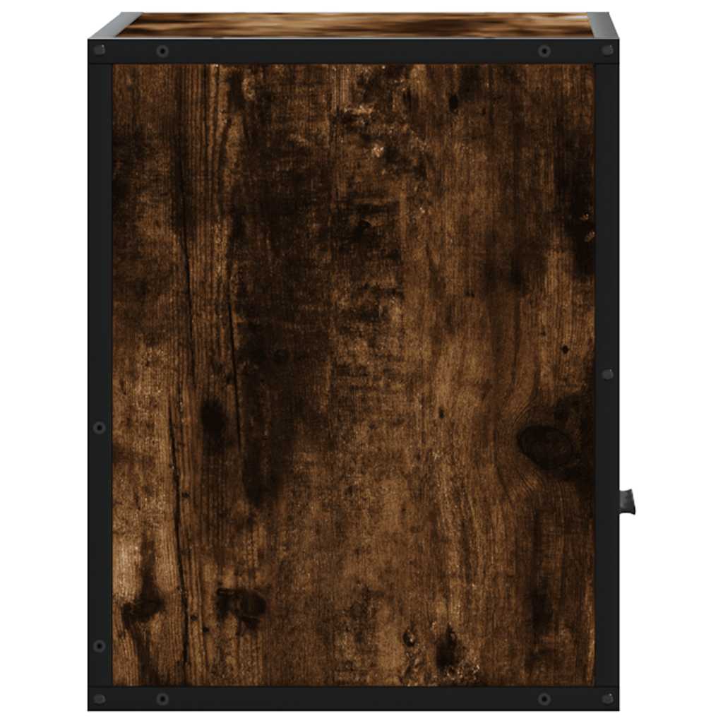 Wall-mounted Bedside Cabinet Smoked Oak 40x31x39.5 cm