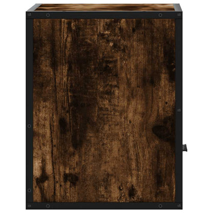 Wall-mounted Bedside Cabinet Smoked Oak 40x31x39.5 cm