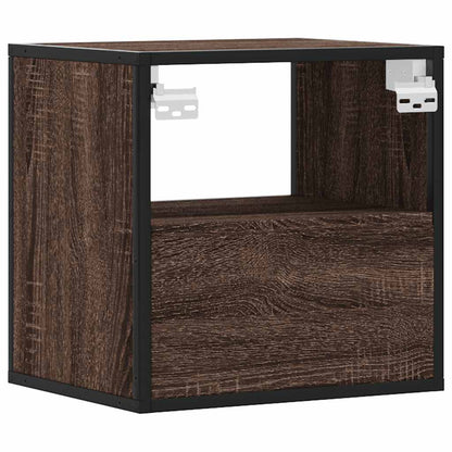 Wall-mounted Bedside Cabinets 2 pcs Brown Oak 40x31x39.5 cm