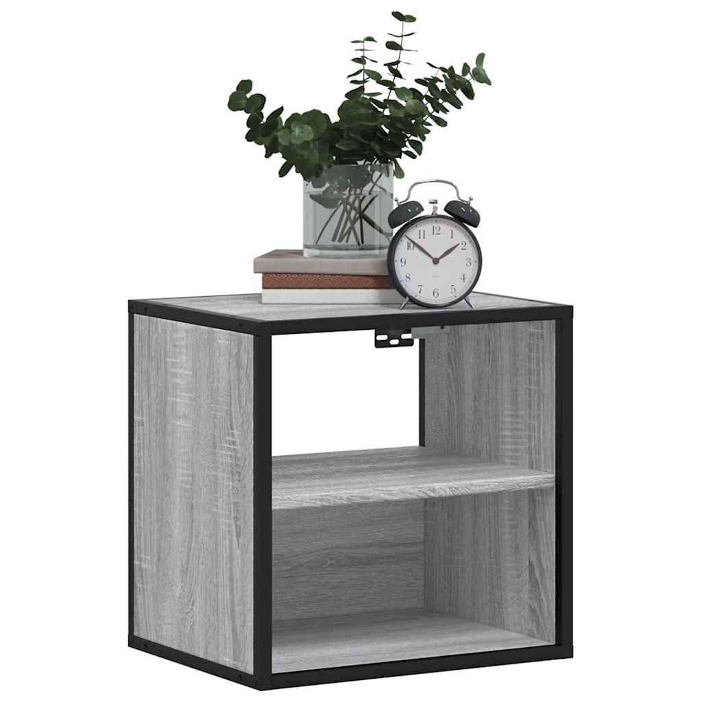 Wall-mounted Bedside Cabinet Grey Sonoma 40x31x39.5 cm