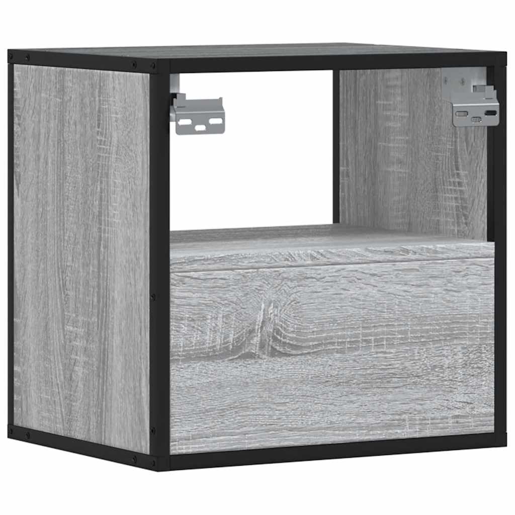 Wall-mounted Bedside Cabinet Grey Sonoma 40x31x39.5 cm