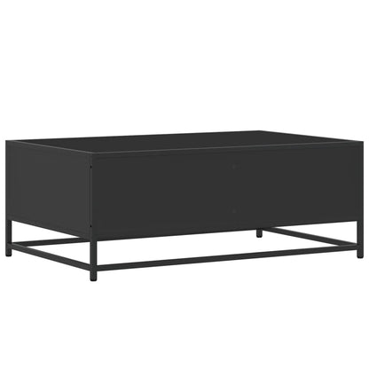 Coffee Table Black 90x57x35 cm Engineered Wood and Metal