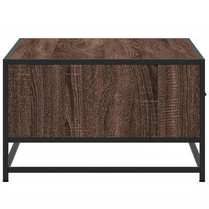 Coffee Table Brown Oak 90x57x35 cm Engineered Wood and Metal