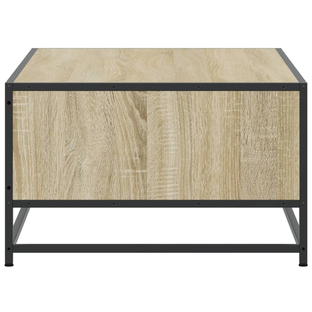 Coffee Table Sonoma Oak 100x57x35 cm Engineered Wood and Metal