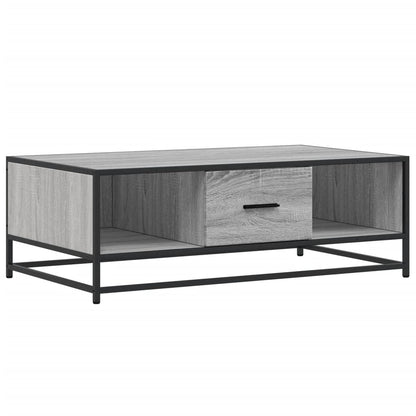 Coffee Table Grey Sonoma 100x57x35 cm Engineered Wood and Metal