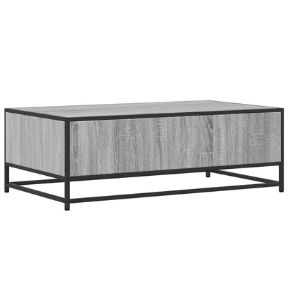 Coffee Table Grey Sonoma 100x57x35 cm Engineered Wood and Metal