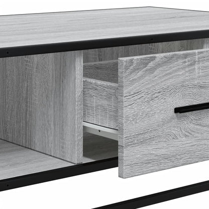 Coffee Table Grey Sonoma 100x57x35 cm Engineered Wood and Metal