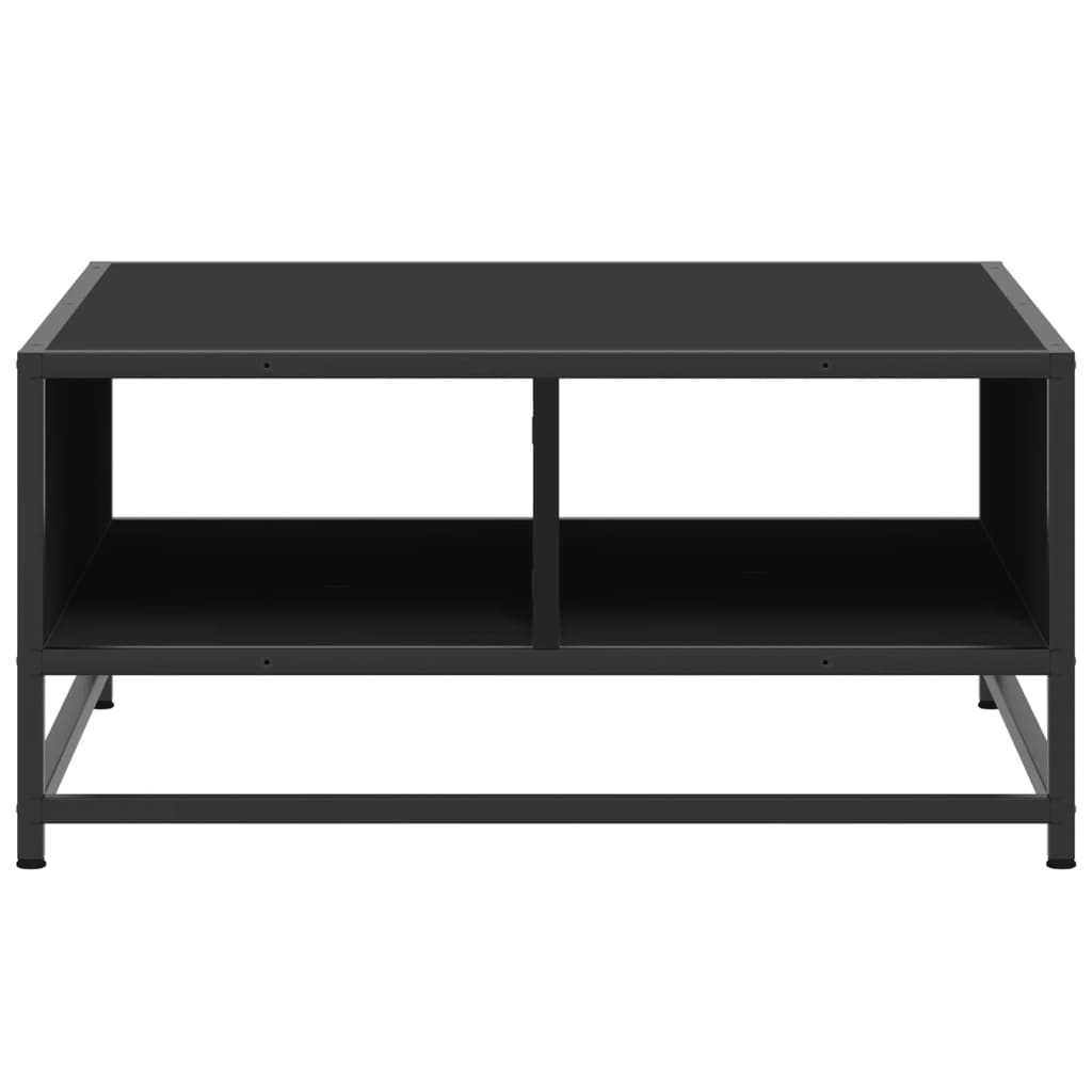 Coffee Table Black 60.5x60.5x30 cm Engineered Wood and Metal