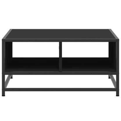 Coffee Table Black 60.5x60.5x30 cm Engineered Wood and Metal