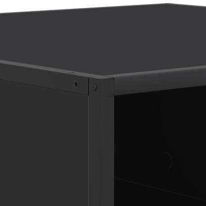 Coffee Table Black 60.5x60.5x30 cm Engineered Wood and Metal