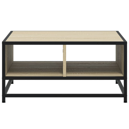 Coffee Table Sonoma Oak 60.5x60.5x30 cm Engineered Wood and Metal