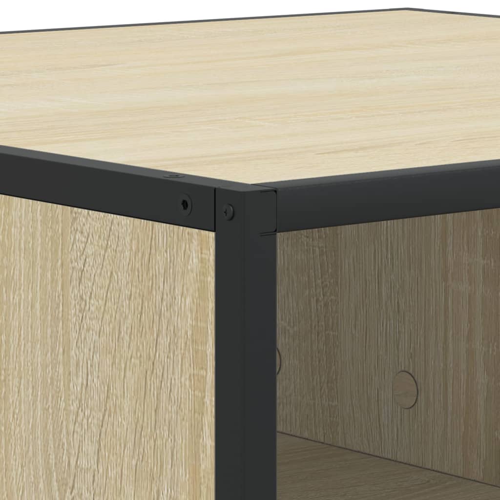 Coffee Table Sonoma Oak 60.5x60.5x30 cm Engineered Wood and Metal