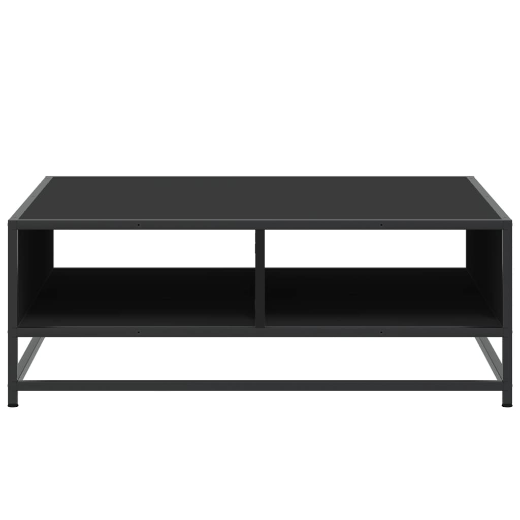 Coffee Table Black 80x80x30 cm Engineered Wood and Metal