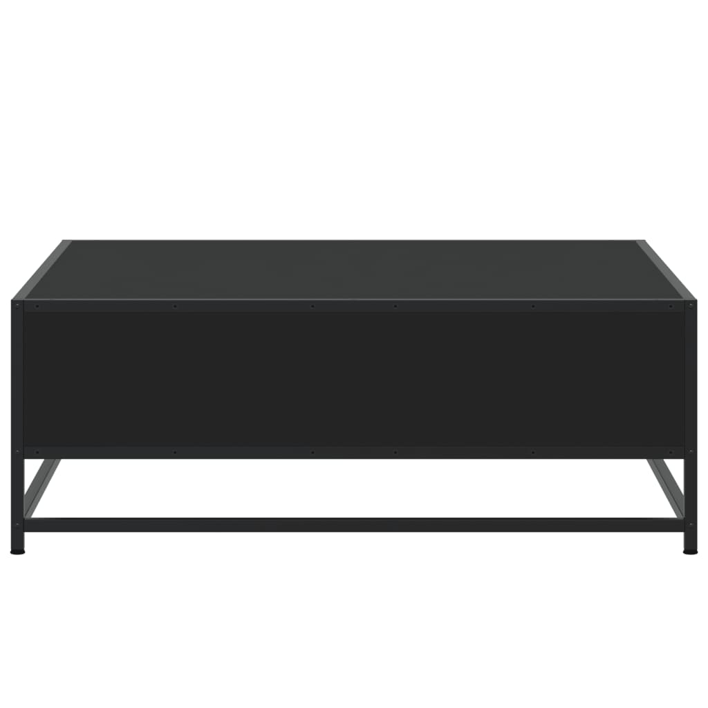 Coffee Table Black 80x80x30 cm Engineered Wood and Metal