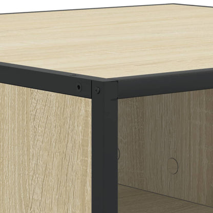 Coffee Table Sonoma Oak 80x80x30 cm Engineered Wood and Metal