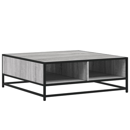 Coffee Table Grey Sonoma 80x80x30 cm Engineered Wood and Metal