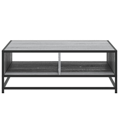 Coffee Table Grey Sonoma 80x80x30 cm Engineered Wood and Metal