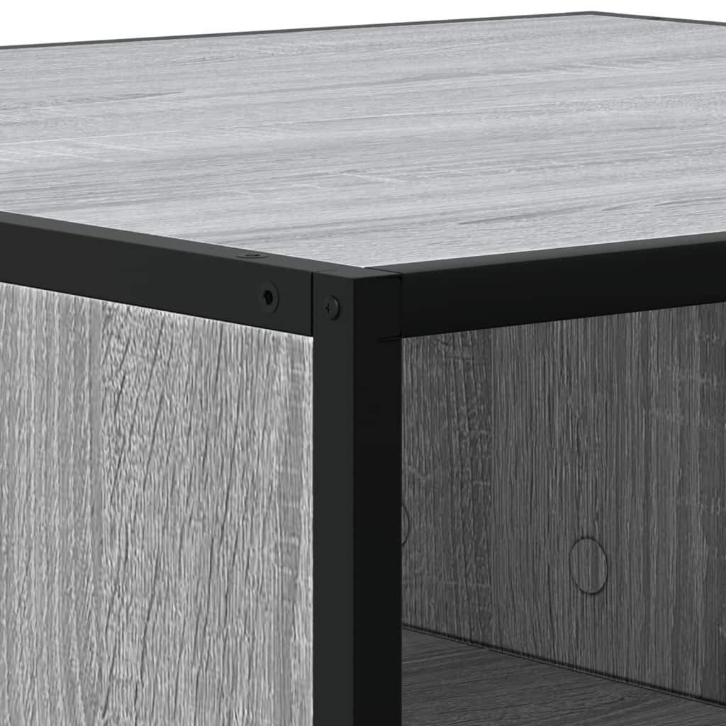 Coffee Table Grey Sonoma 80x80x30 cm Engineered Wood and Metal