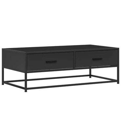 Coffee Table Black 100x50x35 cm Engineered Wood and Metal