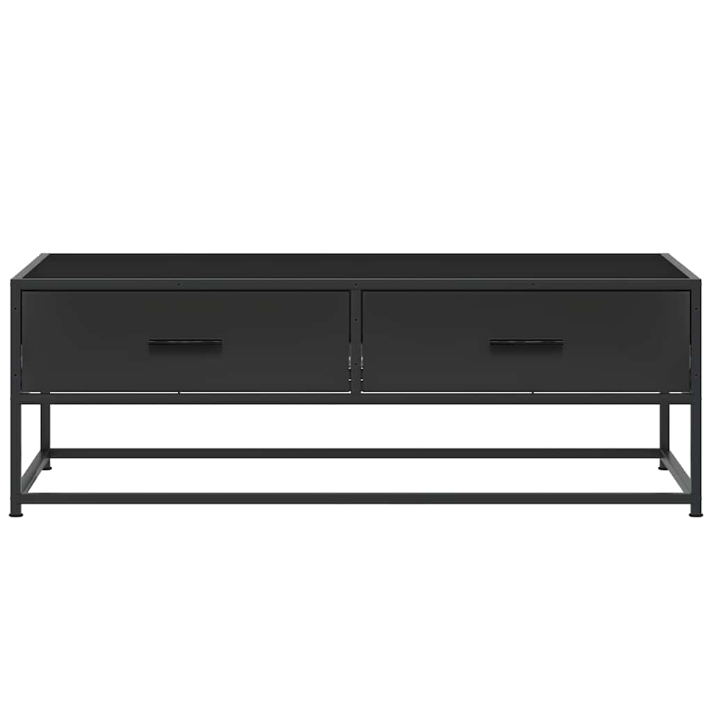 Coffee Table Black 100x50x35 cm Engineered Wood and Metal