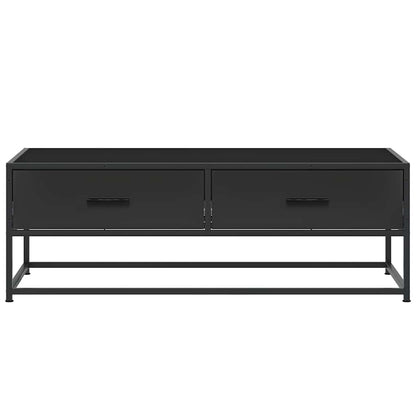 Coffee Table Black 100x50x35 cm Engineered Wood and Metal