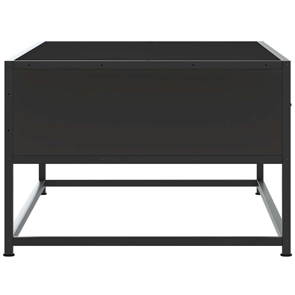 Coffee Table Black 100x50x35 cm Engineered Wood and Metal