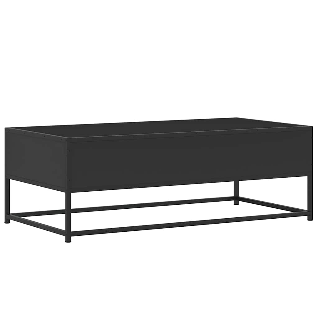 Coffee Table Black 100x50x35 cm Engineered Wood and Metal