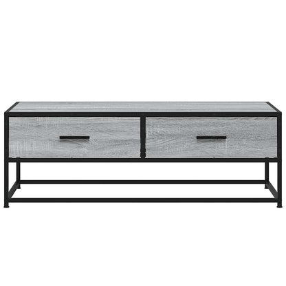 Coffee Table Grey Sonoma 100x50x35 cm Engineered Wood and Metal