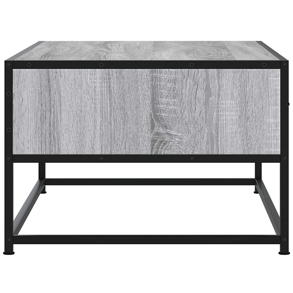 Coffee Table Grey Sonoma 100x50x35 cm Engineered Wood and Metal