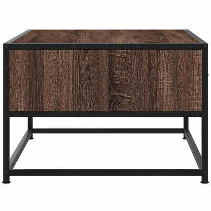 Coffee Table Brown Oak 100x50x35 cm Engineered Wood and Metal