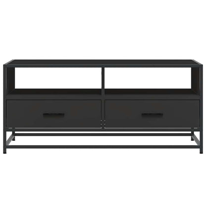 Coffee Table Black 100x50x45 cm Engineered Wood and Metal