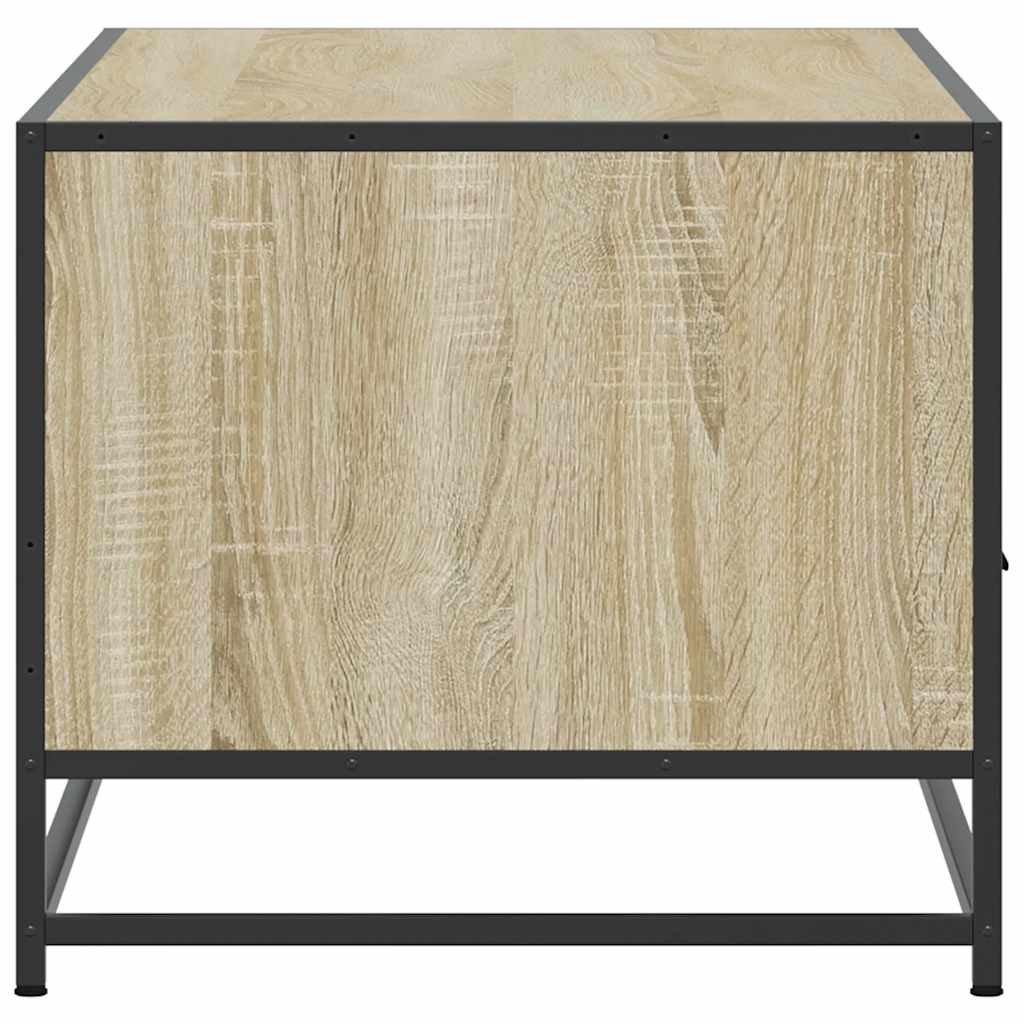 Coffee Table Sonoma Oak 100x50x45 cm Engineered Wood and Metal