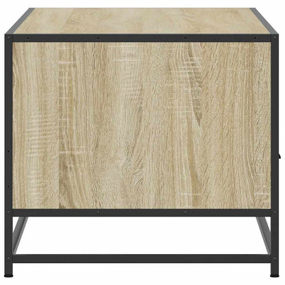 Coffee Table Sonoma Oak 100x50x45 cm Engineered Wood and Metal