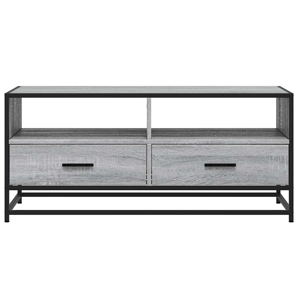 Coffee Table Grey Sonoma 100x50x45 cm Engineered Wood and Metal