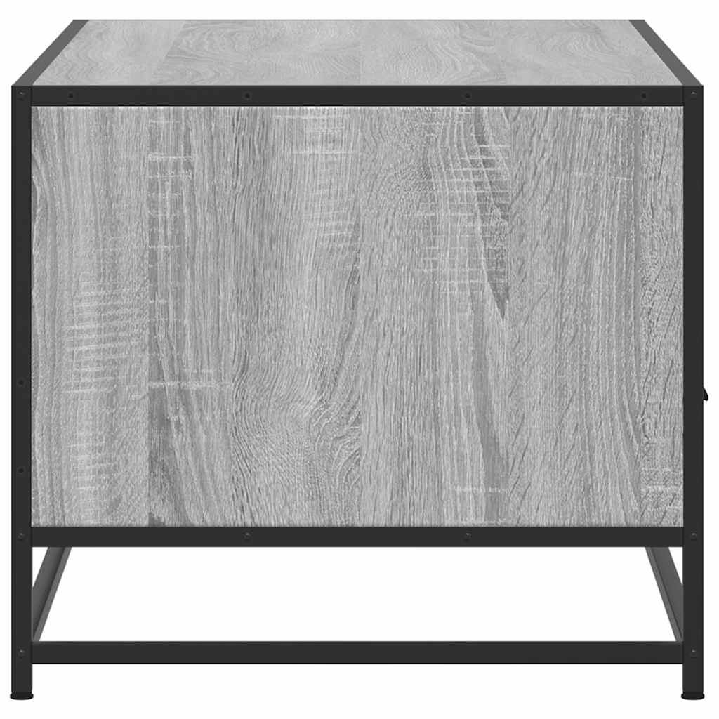 Coffee Table Grey Sonoma 100x50x45 cm Engineered Wood and Metal