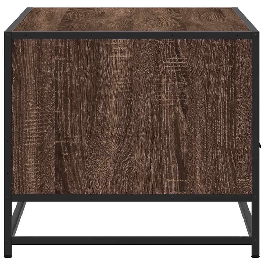 Coffee Table Brown Oak 100x50x45 cm Engineered Wood and Metal