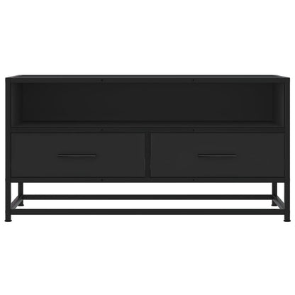 TV Cabinet Black 80x34.5x40 cm Engineered Wood and Metal