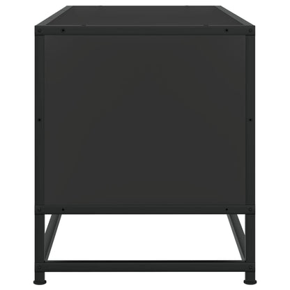 TV Cabinet Black 80x34.5x40 cm Engineered Wood and Metal