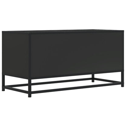 TV Cabinet Black 80x34.5x40 cm Engineered Wood and Metal
