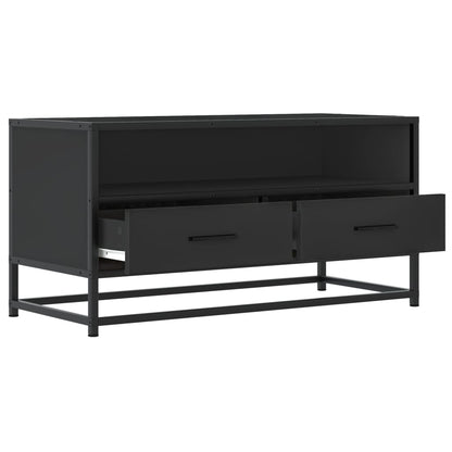 TV Cabinet Black 80x34.5x40 cm Engineered Wood and Metal