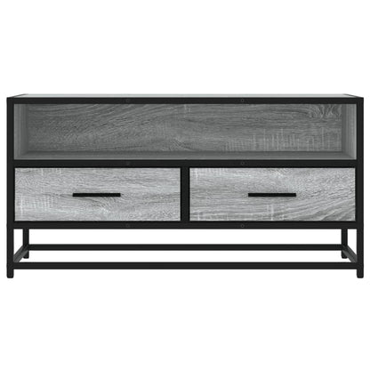 TV Cabinet Grey Sonoma 80x34.5x40 cm Engineered Wood and Metal