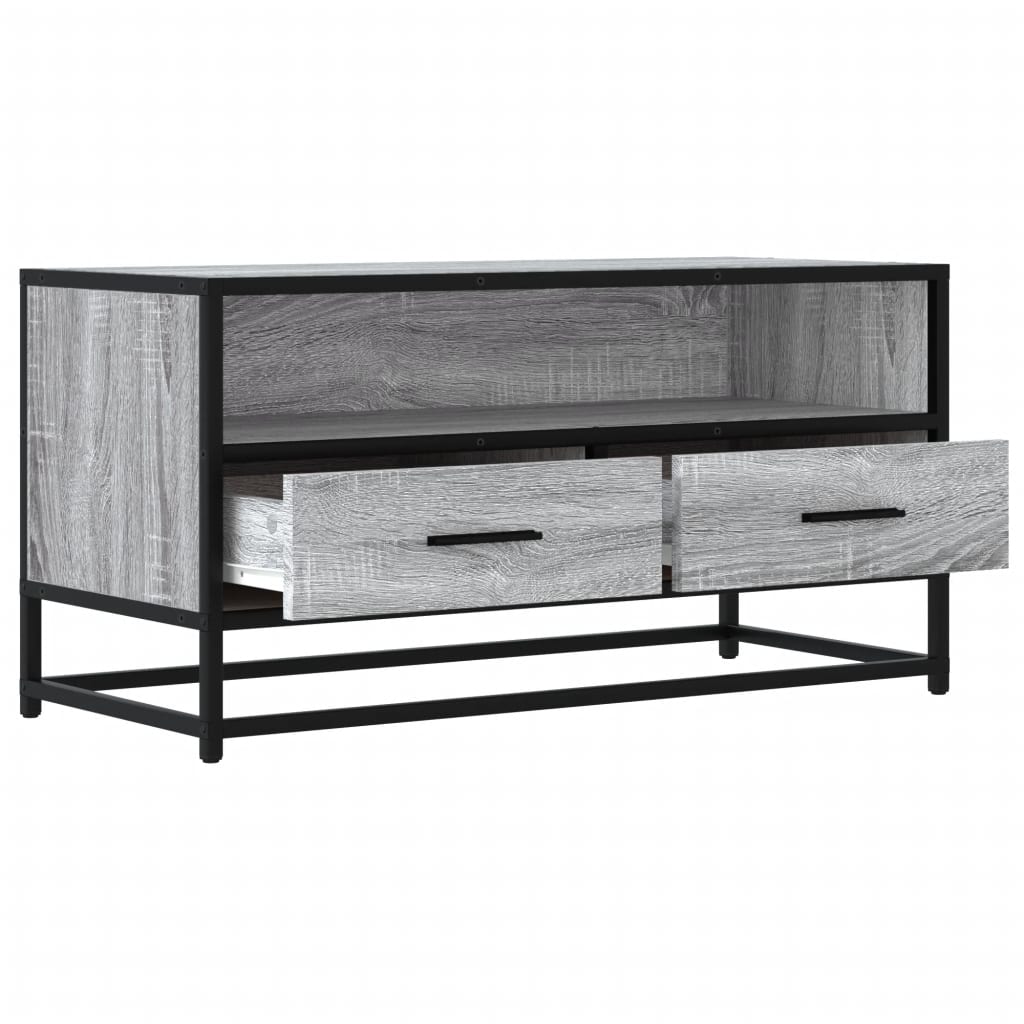 TV Cabinet Grey Sonoma 80x34.5x40 cm Engineered Wood and Metal