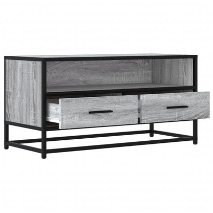 TV Cabinet Grey Sonoma 80x34.5x40 cm Engineered Wood and Metal