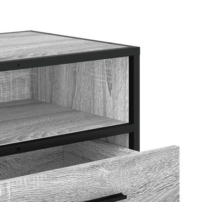 TV Cabinet Grey Sonoma 80x34.5x40 cm Engineered Wood and Metal