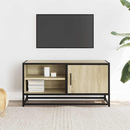TV Cabinet Sonoma Oak 80x34.5x40 cm Engineered Wood and Metal