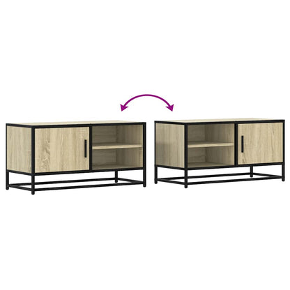 TV Cabinet Sonoma Oak 80x34.5x40 cm Engineered Wood and Metal