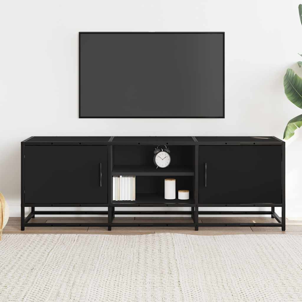 TV Cabinet Black 120x35x41 cm Engineered Wood and Metal