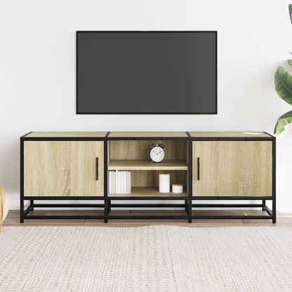 TV Cabinet Sonoma Oak 120x35x41 cm Engineered Wood and Metal